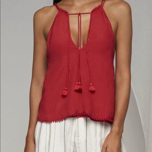 SOLD The Jetset Diaries Regla Red Halter Tank Top
